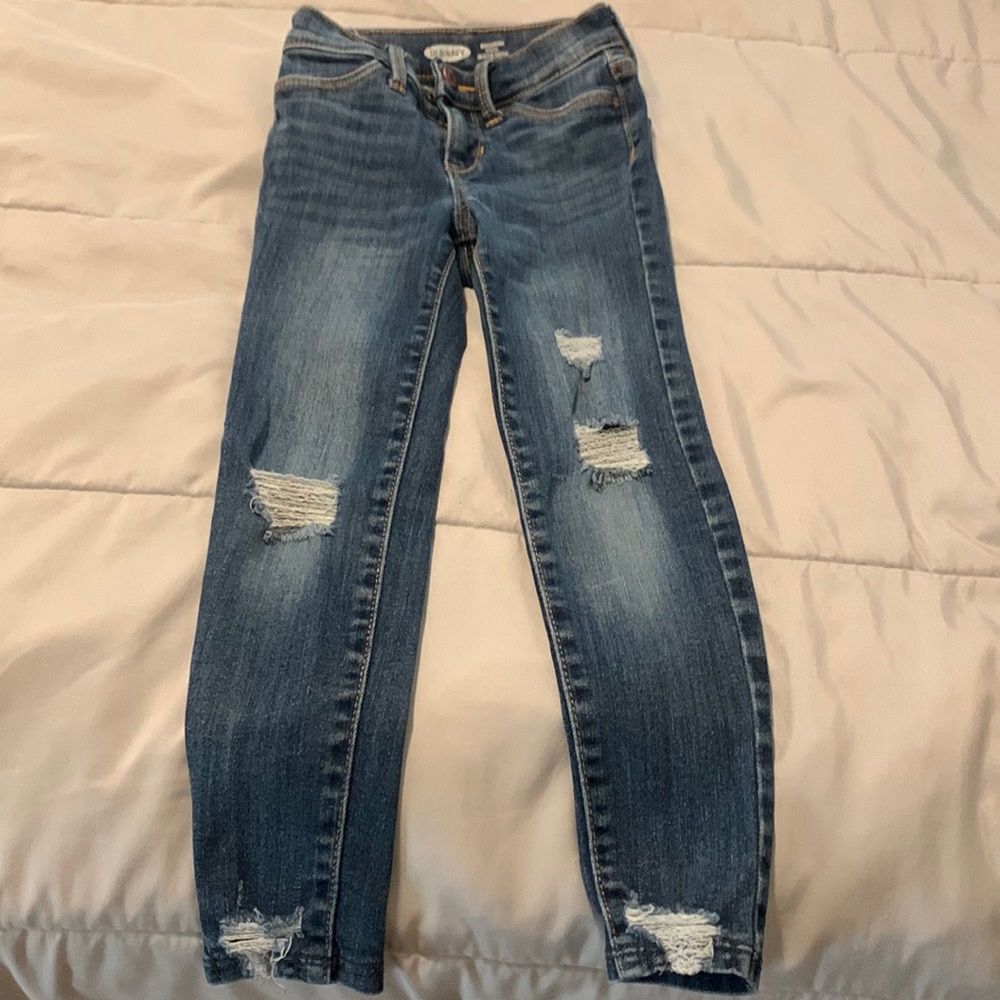 Girls Old Navy Size 6 “Ballerina Jeggings” Distressed